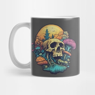 Mushrooms and Skull Mug